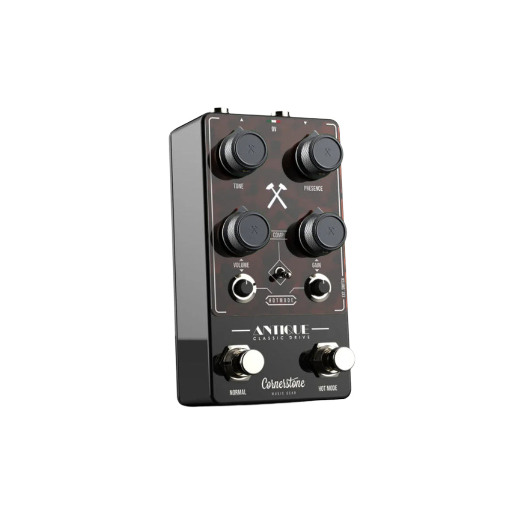 Cornerstone Antique V3 Black - notte with Turtoise Shell Faceplate and Jet Black Knobs 