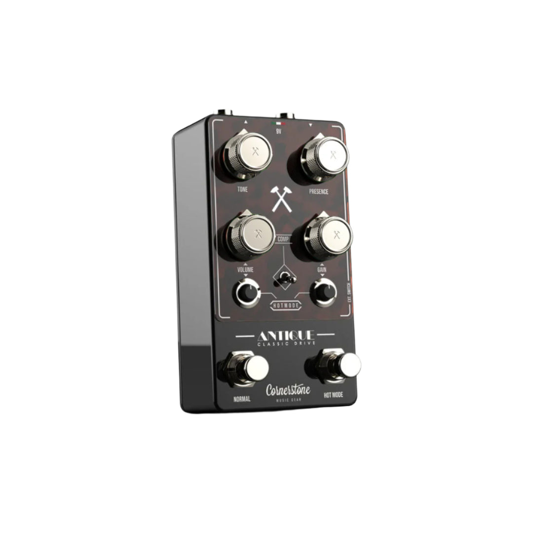 Cornerstone Antique V3 Black - notte with Turtoise Shell Faceplate and Nickel Plated Knobs 