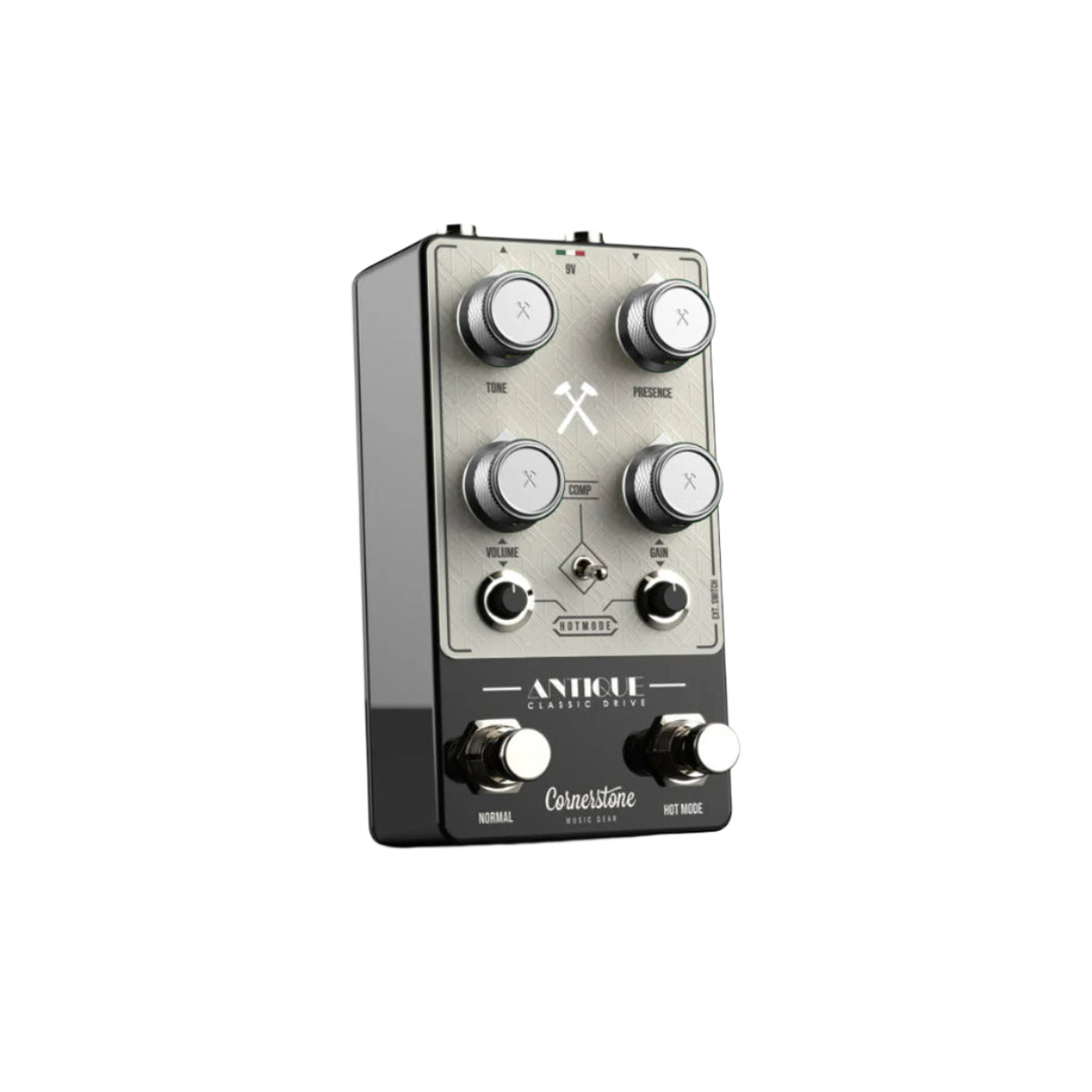 Cornerstone Antique V3 Black - notte with White Faceplate and Dark Gray Knobs 