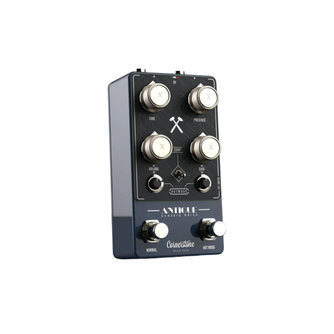 Cornerstone Antique V3 Blue - Acciaio with Black Faceplate and Champagne Knobs 