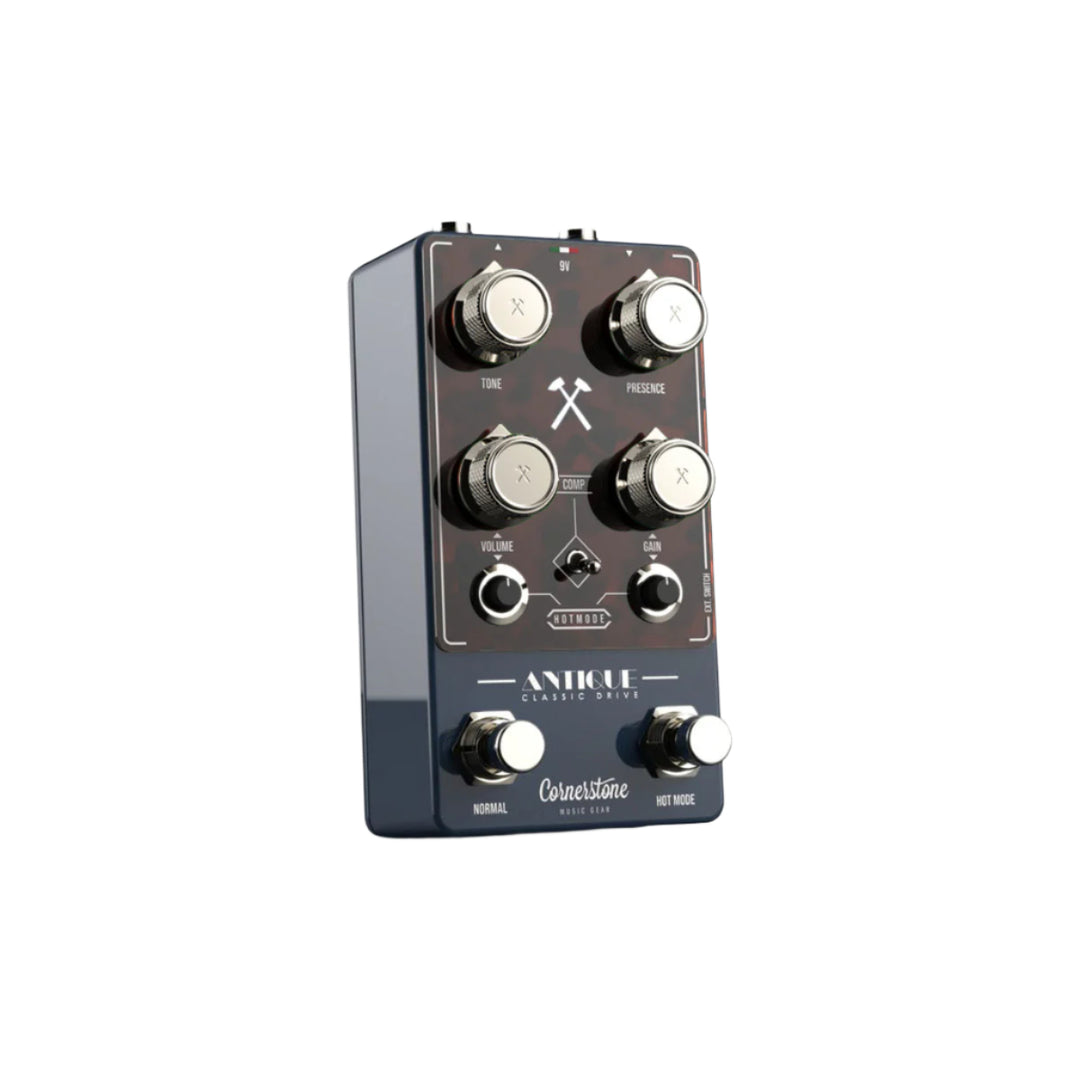 Cornerstone Antique V3 Blue - Acciaio with Turtoise Shell Faceplate and Nickel Plated Knobs 