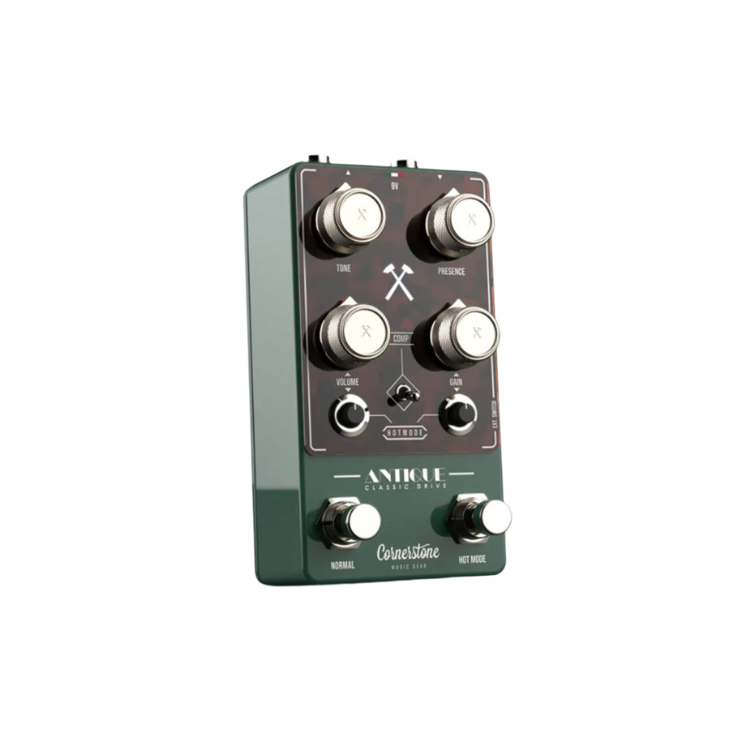 Cornerstone Antique V3 Green - Patina with Turtoise Shell Faceplate and Champagne Knobs 