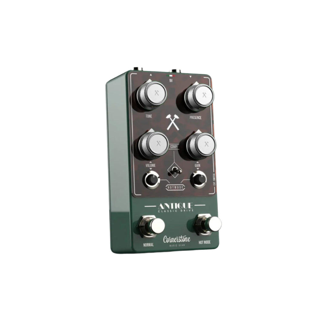 Cornerstone Antique V3 Green - Patina with Turtoise Shell Faceplate and Dark Gray Knobs 