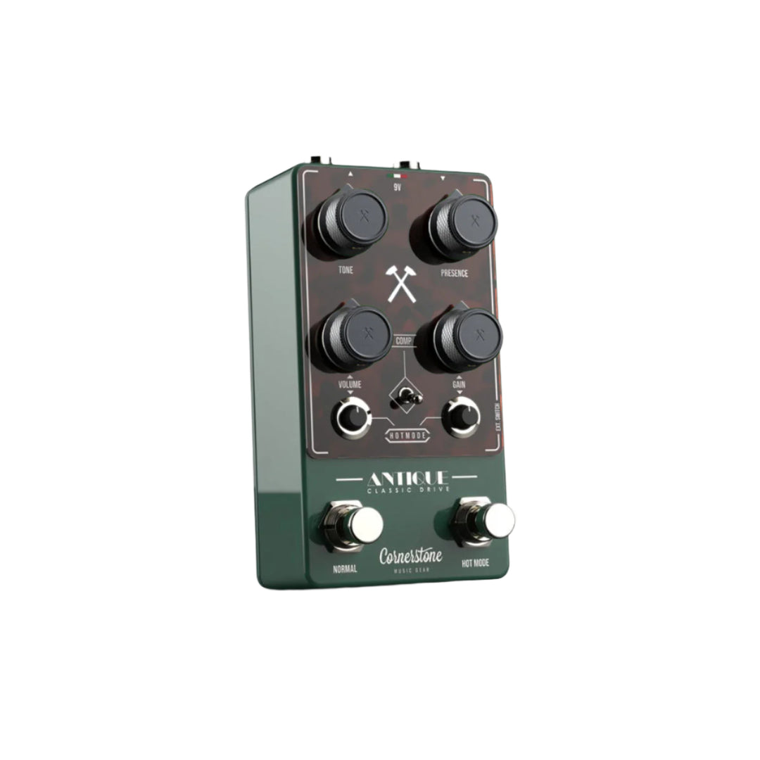 Cornerstone Antique V3 Green - Patina with Turtoise Shell Faceplate and Jet Black Knobs 
