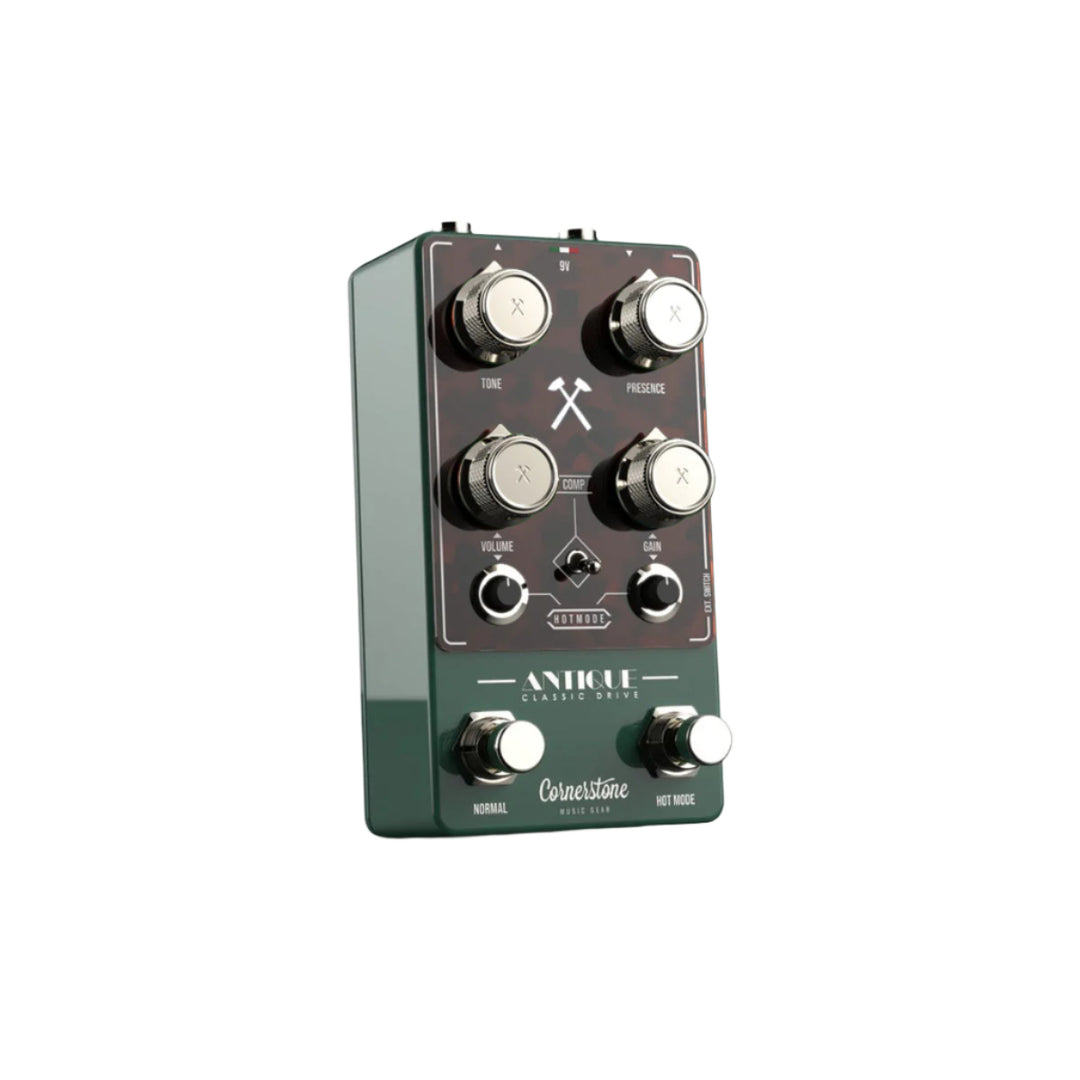 Cornerstone Antique V3 Green - Patina with Turtoise Shell Faceplate and Nickel Plated Knobs 