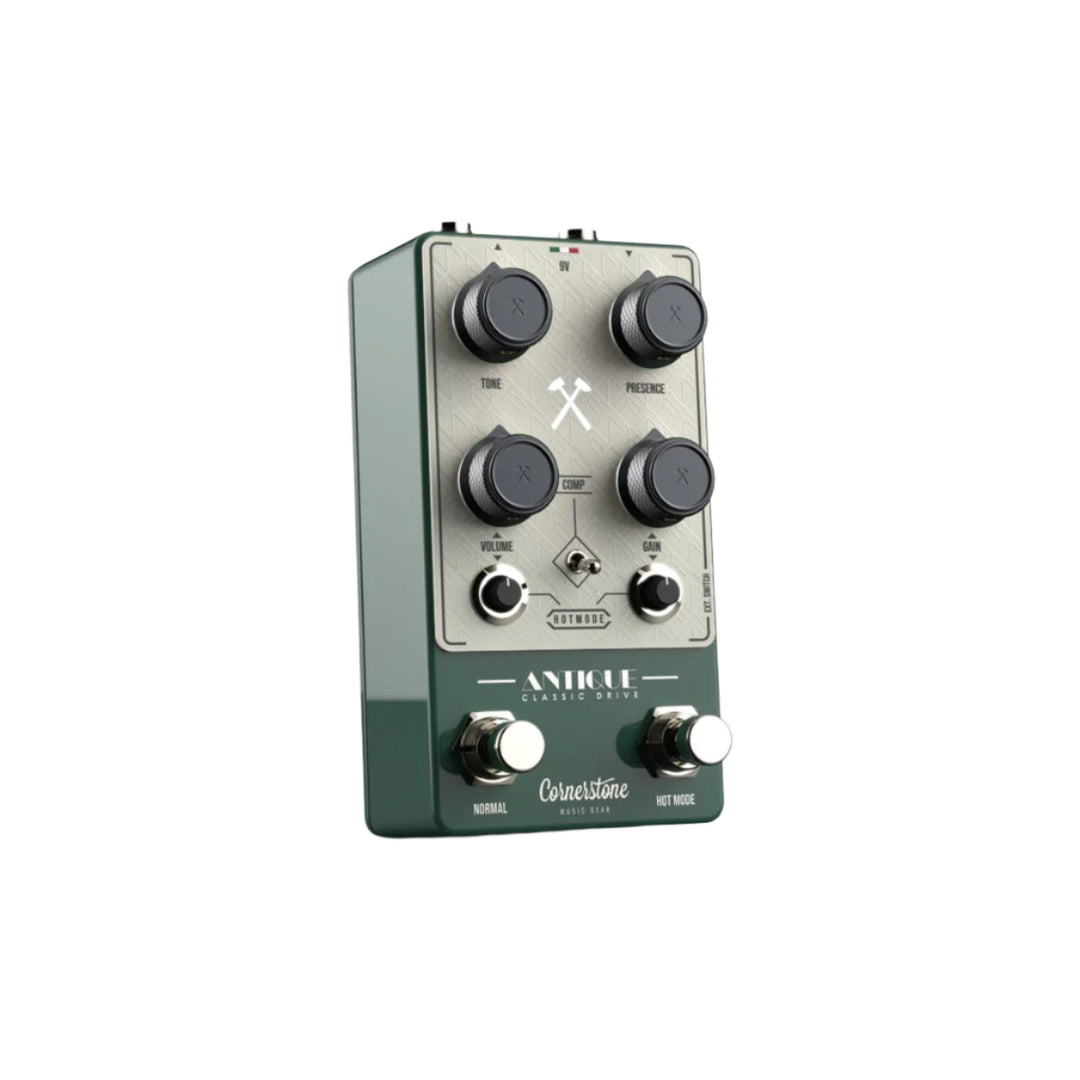 Cornerstone Antique V3 Green - Patina with White Faceplate and Jet Black Knobs 