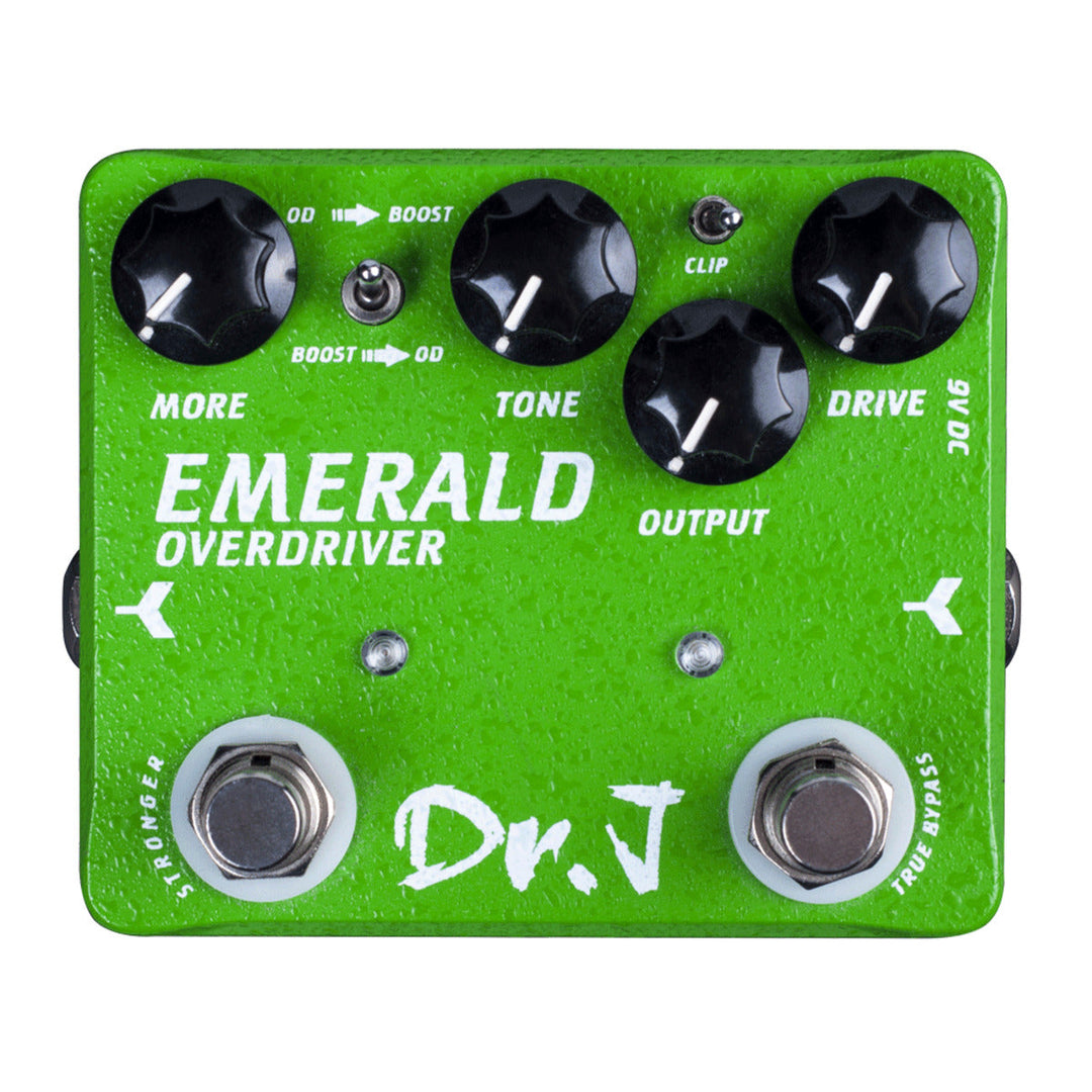 DR J EMERALD OVERDRIVE + BOOST GUITAR EFFECT 