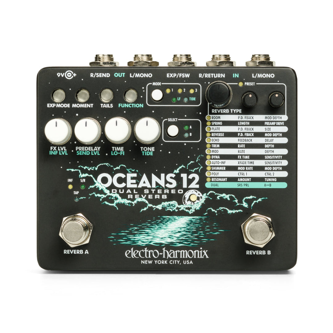 Electro-Harmonix EHX Oceans 12 Dual Stereo Reverb 