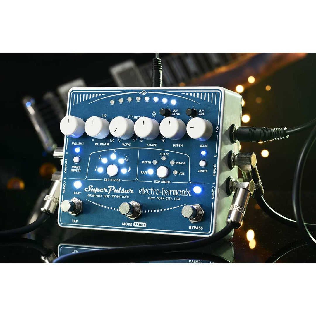 Electro-Harmonix EHX Super Pulsar Stereo Tap Tremolo 1