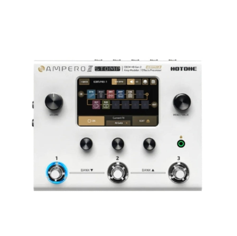 Hotone Ampero II Stomp Modeler And Effects Processor Guitar Pedal 