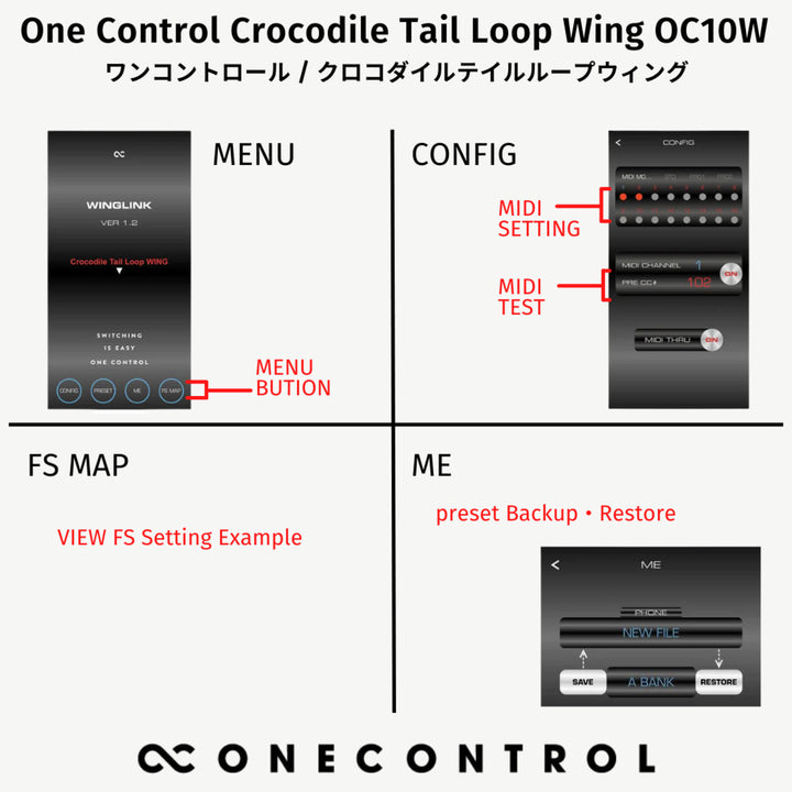 One Control Crocodile Tail Loop Wing OC10W  25