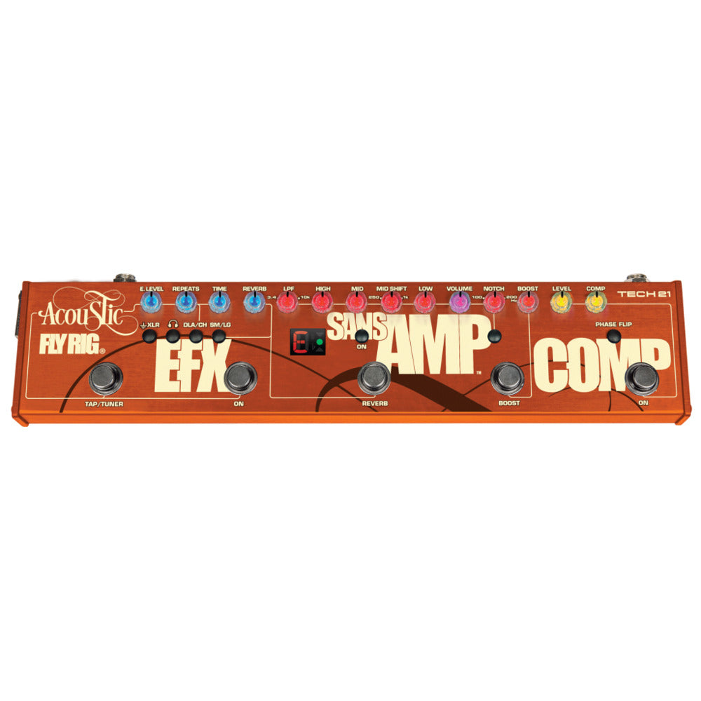 Tech 21 Acoustic Fly Rig - SansAmp, Comp, EFX and Boost in One Pedal 