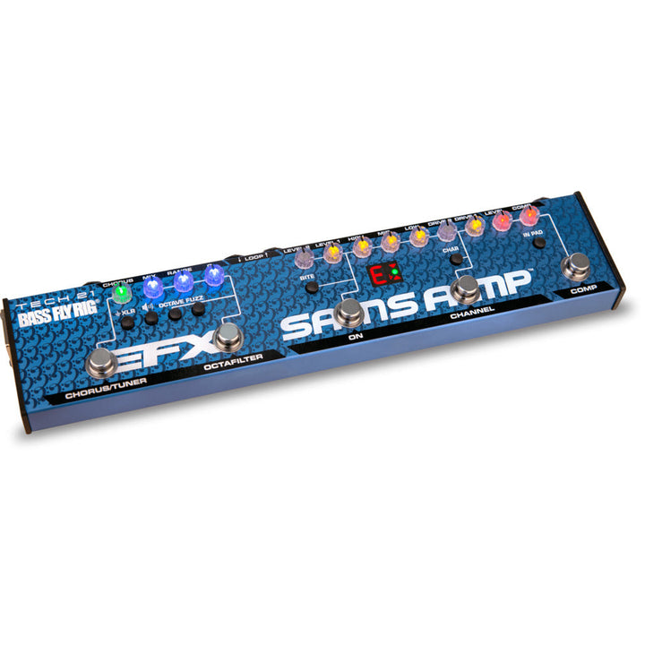 Tech 21 Bass Fly Rig (v2) - SansAmp, Channel Switching, Comp, EFX, Effect Loop in One Pedal  3