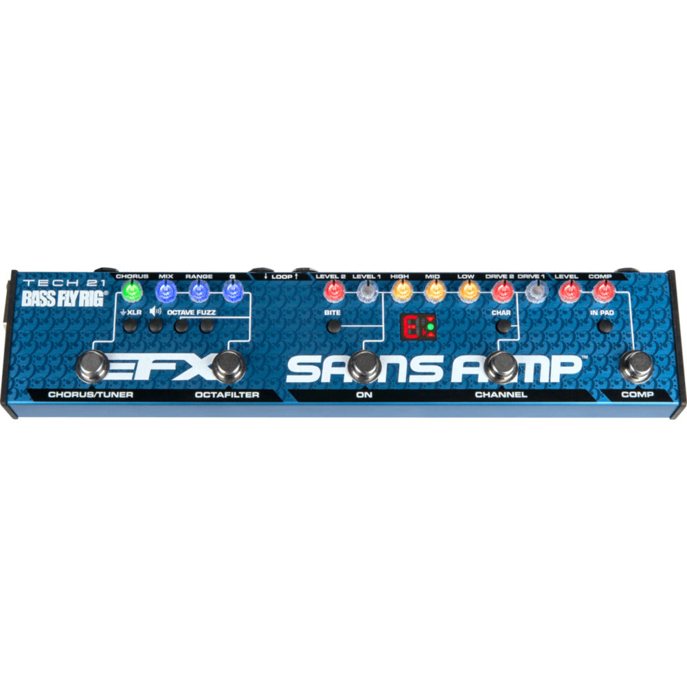 Tech 21 Bass Fly Rig (v2) - SansAmp, Channel Switching, Comp, EFX, Effect Loop in One Pedal 