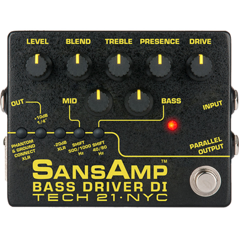 Tech 21 SansAmp Bass Driver DI (v2) - Pre-Amp & DI for Bass 