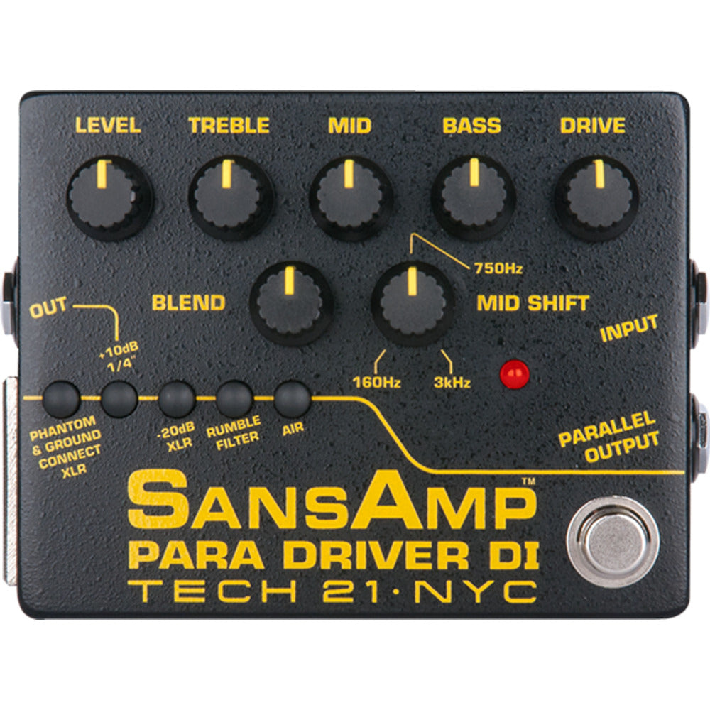 Tech 21 SansAmp Para Driver DI (v2) - Instrument Pre-amp w/Parametric EQ 