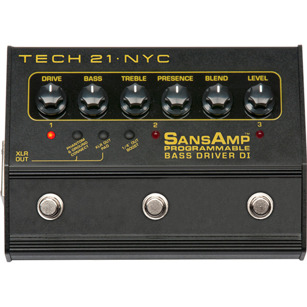 Tech 21 SansAmp Programmable Bass Driver DI - w/ 3 channels 